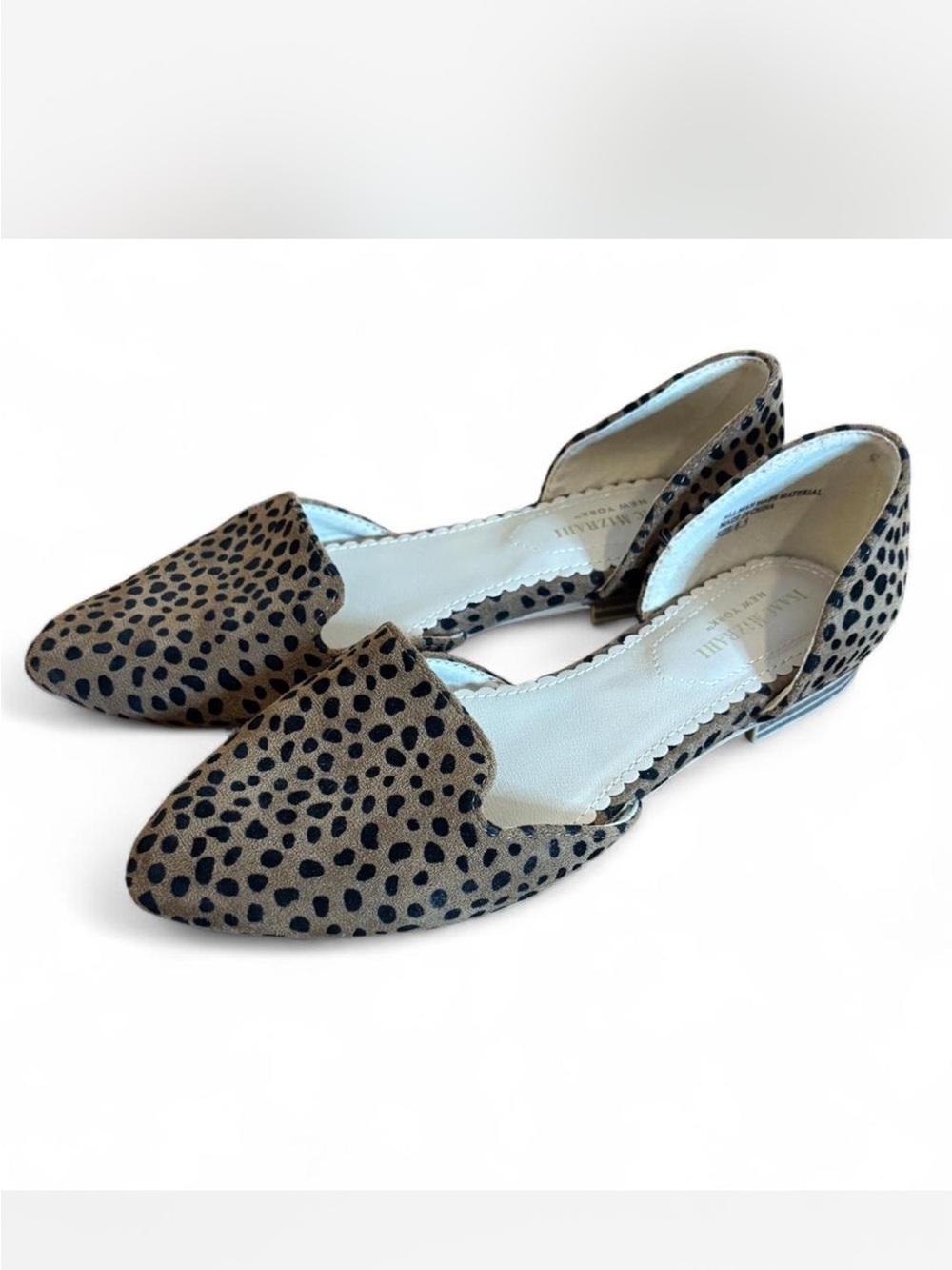 Isaac Mizrahi Leopard D'Orsay Flats - Brown & Black
